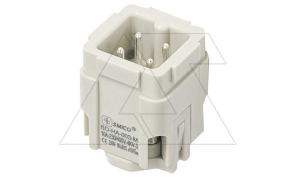 Вставка контактная, размер H3A, тип вилка, 3P+PE, 10A, 230/400V, винтовой зажим