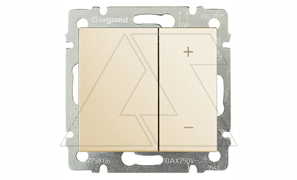 Valena - Светорегулятор кнопочный 600Вт, слоновая кость