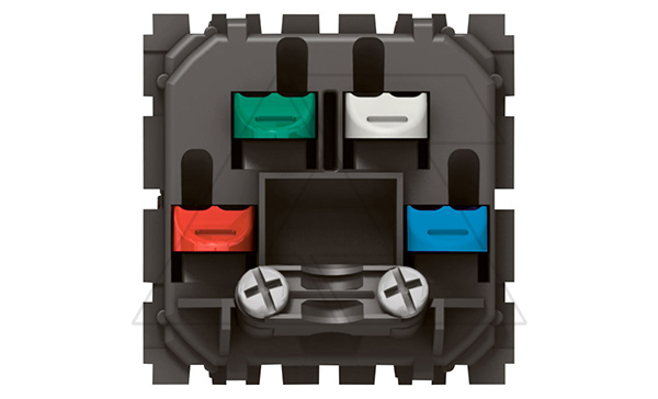 Mosaic - Вывод кабеля оснащенный, 2М, пруж. зажимы 4х1,5 мм.кв (с обеих сторон), 10А, IP41, белый