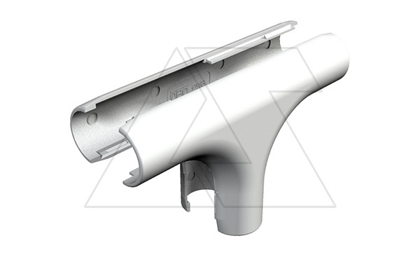 Секция 2953 T M25 LGR Т-образная, трубы Quick-Pipe разъемная, IP44, наружн. Ø31,2мм, серый, ПВХ