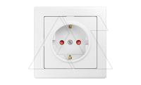 JOWISZ - Розетка 2P+E, со шторками, белый