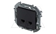 Inspiria - Розетка 2хRJ-45 UTP CAT5E (антрацит) от интернет-магазина amperkin.by