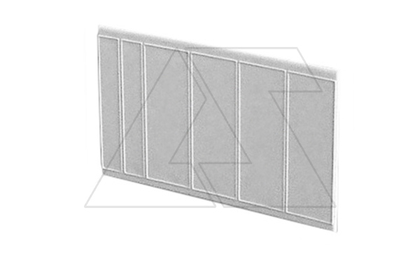 Заглушка модульная, 5M (2x0.5+4x1 M), серая RAL 7035