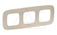Valena Allure - Рамка 3 поста верт/гориз, тиснение бежевое от интернет-магазина amperkin.by