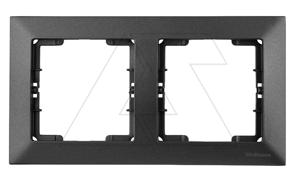 Candela - Рамка 2 поста, к механизмам серии 21, горизонтальный монтаж, дымчатый