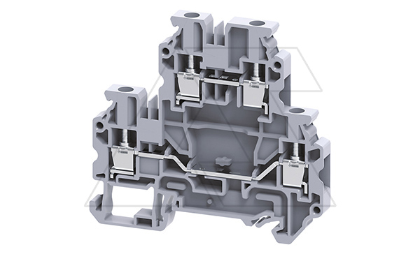 Клемма двухъярусная CYDL4 /6x70,5mm, винтовая, 4 присоед., 4(max 6)mm2, 32A, 800V, серая
