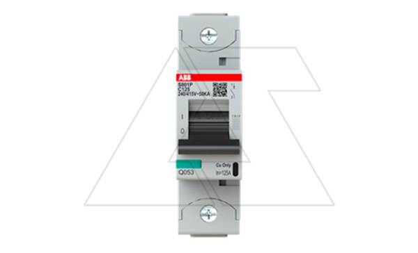 Авт. выключатель S801P-C125, 1P C 125A Icu=50kA 1.5M