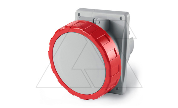 Разъем пром. силовой CEE встраиваемый наклонный, гнездо, 16A, 3P+N+E 6h, 346_415VAC 50/60Hz, уст. 70x87mm, IP66/IP67/IP69, серия OPTIMA