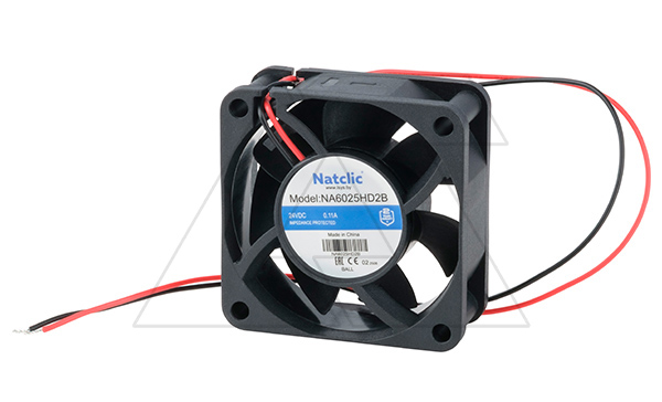 Вентилятор осевой NA, 60x60x25мм, 24VDC, 46,8м3/ч, 2,64Вт, 5000об/мин, 38дБА, подшипник качения