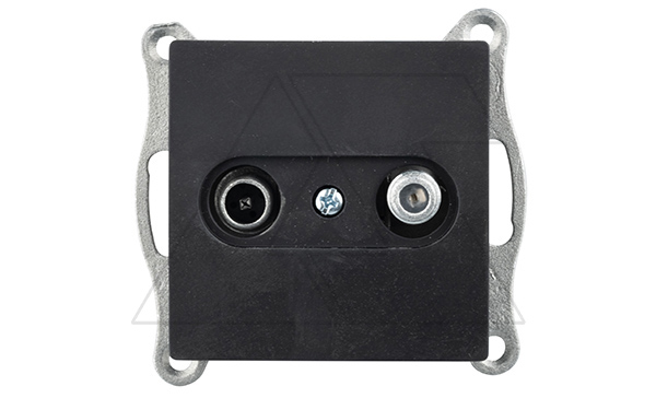 21 - Розетка TV-SAT, оконечная, черный мат