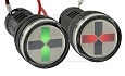 Указатель положения контактов AD116-22W, "крест" красный/зеленый, LED 220VAC/DC, IP50, 22mm от интернет-магазина amperkin.by