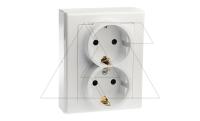 JOWISZ - Розетка 2x2P+E, со шторками, белый