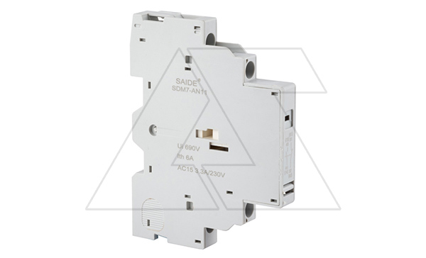 Блок-контакт вспом. SDM7-AN11, 1NO+1NC, 3.3A(240V AC15)/6A(24V DC13), боковой монтаж слева, для  SDM7-32, серый