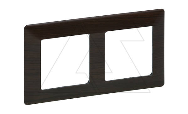 Valena Life - Рамка 2 поста верт/гориз, темное дерево
