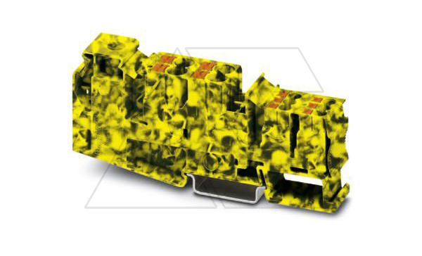 Клемма потенциальная PTU 35/4X6/6X2,5-FE /16,3mm, гибридная, 1 присоед. x35mm2, 4 присоед. x6mm2, 4 присоед. x2,5mm2, 105A, 1000V, черно-желтая