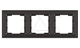 Daria - Рамка 3 поста, к механизмам серии 21, горизонтальный монтаж, черный мат от интернет-магазина amperkin.by