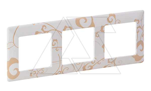 Valena Life - Рамка 3 поста верт/гориз, ампир белый