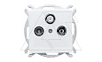 OPAL - Розетка двойная TV+R+SAT, 5_2400MHz, концевая, белый от интернет-магазина amperkin.by