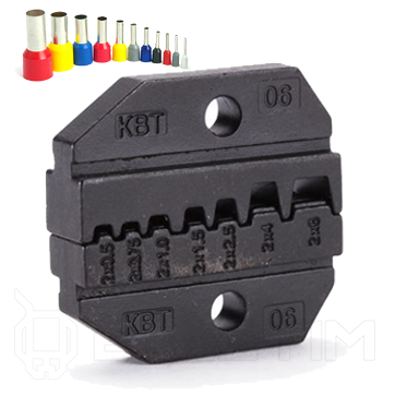 Матрица МПК-06 для обжима двойных втулочных наконечников сечением 2х0.5-2х6 мм (КВТ)