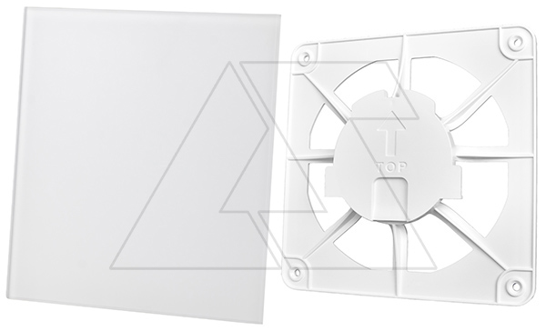 Решетка вентиляционная с панелью декоративной универсальной dRim, стекло, белый матовый