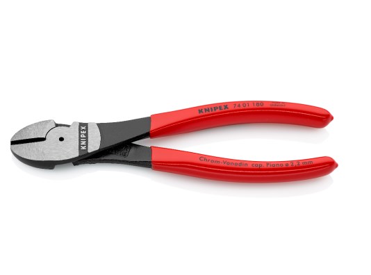 Бокорезы особой мощности, L-180 мм, чёрные, обливные рукоятки (KNIPEX)м (Knipex)