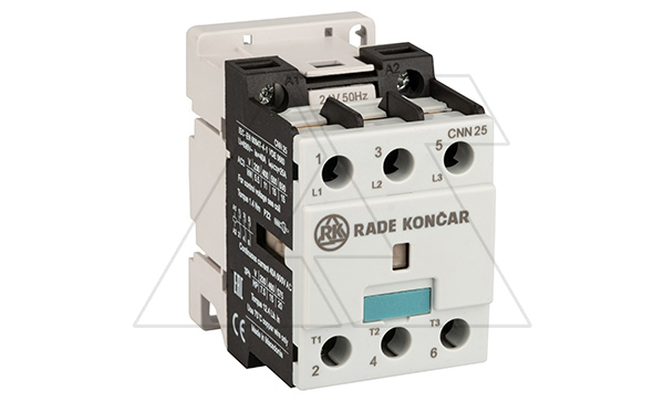 Контактор CNN 25 00 24V 50Hz, 3P, 25A/(40A по AC-1), 11kW(400VAC), 24VAC