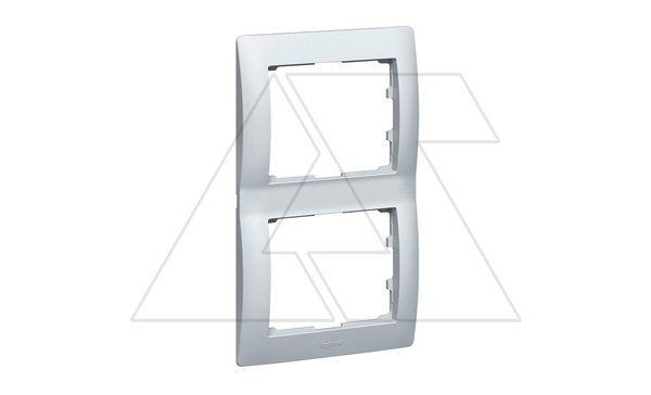 Galea Life - Рамка на 2 поста вертикальная, Aluminium