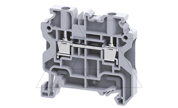 Клемма проходная CY4 /6x50mm, винтовая, 2 присоед., 4(max 6)mm2, 32A, 1000V, серая