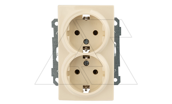 21 - Розетка двойная 2x2P+E, сл.кость