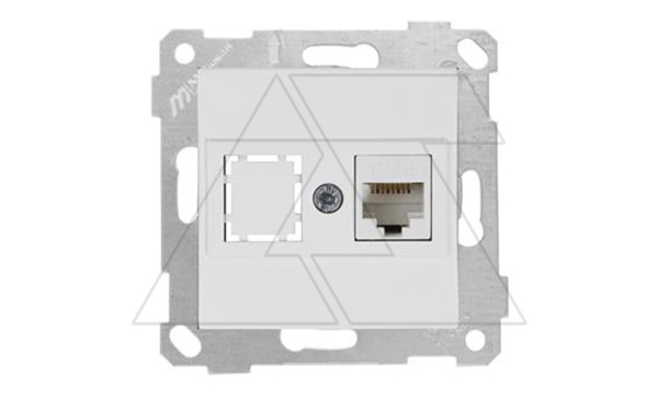 Rita - Розетка 1хRJ-45 кат. 6 UTP, белый