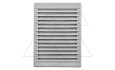 Решетка вентиляционная с косыми ламелями, с сеткой, прямоугольная, 230х172мм, с выводом 210x140мм, пластик, серый от интернет-магазина amperkin.by