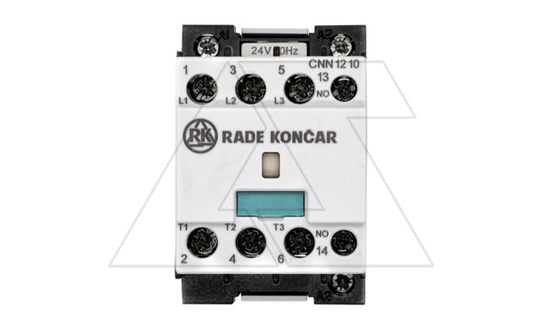 Контактор CNN 12 10 24V 50Hz, 3P, 12A/(25A по AC-1), 5.7kW(400VAC), 24VAC, 1NO