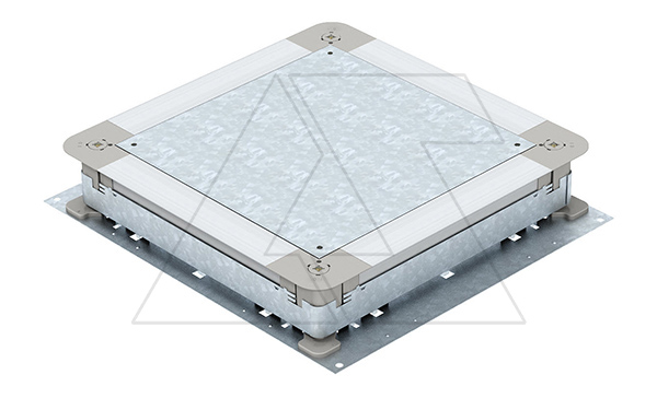 Основание UGD250-3 монтажное, со сплошной крышкой, универсальное, для стяжки h=70-125мм, конв. оцинк.