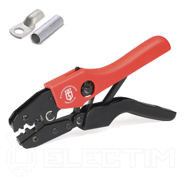 Пресс-клещи CTK-05 для обжима неизолированных медных наконечников сечением 0.25-10 мм (КВТ)