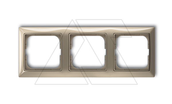 Basic 55 - Рамка на 3 поста (бежевый, блистер)