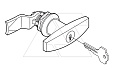 Вставка замка с ключом для Т-образной рукоятки щита ST(STP,SI) от интернет-магазина amperkin.by
