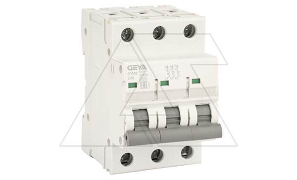Авт. выключатель GYM8-3P-40C, 3P, 40A, хар-ка C, 4,5kA, 3M