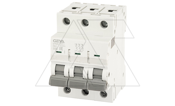 Авт. выключатель GYM9-3P-63D, 3P, 63A, хар-ка D, 6kA, 3M