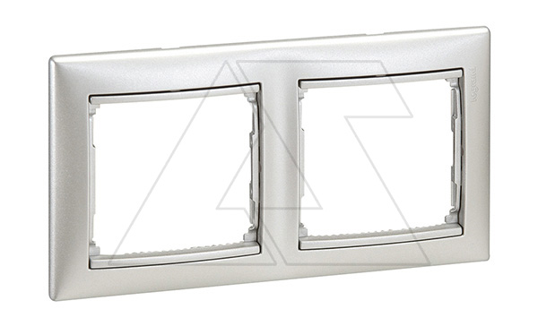Valena - Рамка 2 поста верт/гориз, алюминий
