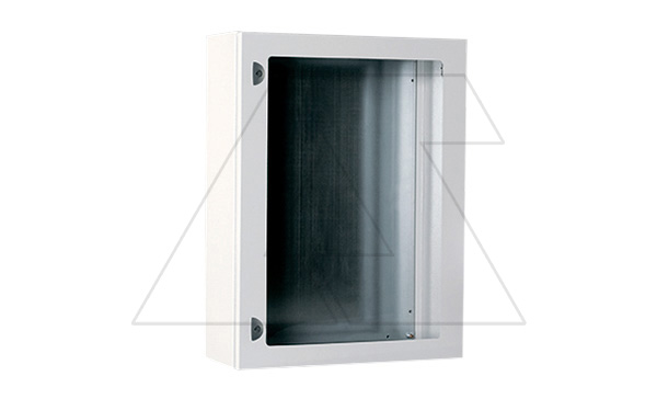 Щит моноблочный 400х400х200мм (ВхШхГ) с монтажной панелью, дверь - оргстекло, IP66