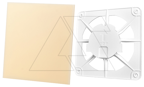 Решетка вентиляционная с панелью декоративной универсальной dRim, пластик, бежевый