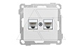 21 - Розетка 2хRJ-45 кат. 5e UTP, белый от интернет-магазина amperkin.by