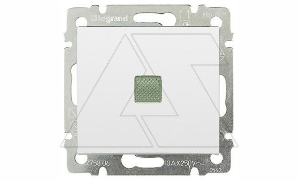 Valena - Переключатель промежуточный с подсветкой, белый