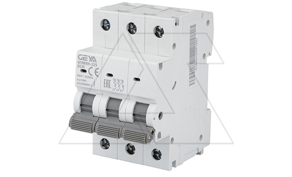 Авт. выключатель GYM9H-125-3P-125D, 3P, 125A, хар-ка D, 10kA, 3M
