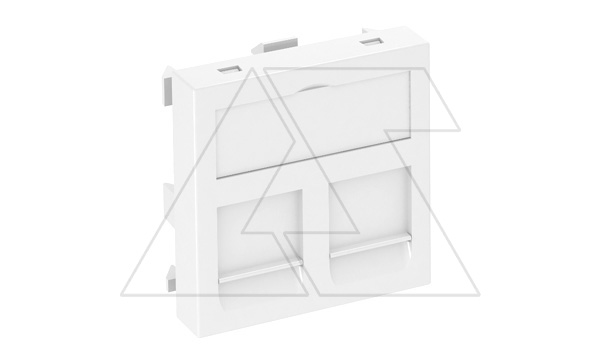 Корпус DTG-2RM RW1 для 2хRJ45 тип RM, пустой, 2M, прямой вывод, белый, поликарбонат