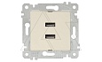 Rita - Розетка 2xUSB Type A, сл.кость от интернет-магазина amperkin.by