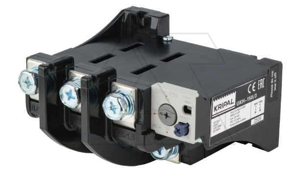 Реле тепловой перегрузки UKH-150, It=100_150A, 1NO+1NC, CLASS 10A, независимый монтаж