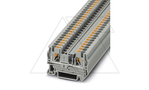 Клемма проходная PT 4 /6,2mm, push-in, 2 присоед., 4(max 6)mm2, 32A, 800V, серая