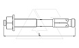 Анкерный болт BZ 12-15-35/110, L=110мм, М12, гальван. оцинк. от интернет-магазина amperkin.by
