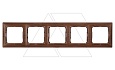 Valena - Рамка 5 постов верт/гориз, тонированное дерево от интернет-магазина amperkin.by